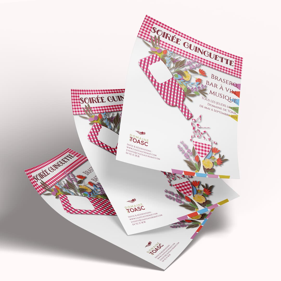 Château Crémat Event Flyers